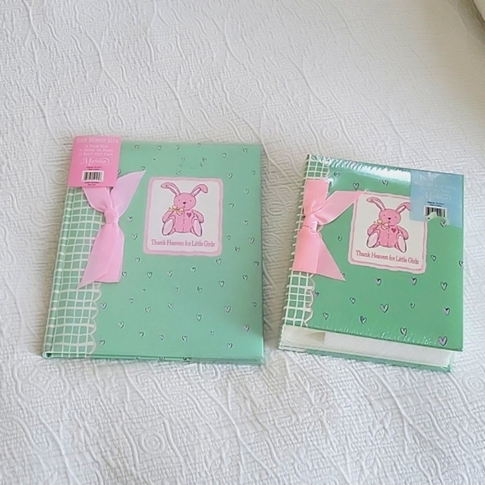 Thank Heaven For Little Girls Memory Baby Book and Photo Album- New